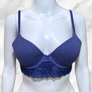 aerie Lined Demi Lace Detail Bralette